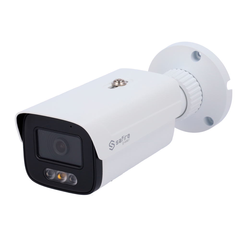 Safire Smart Cámara Bullet IP gama I1 AI Avanzada y DualLight color blanco 4 MP, 3.6 mm, WiFi, PoE SF-IPB386A-4I1-DL