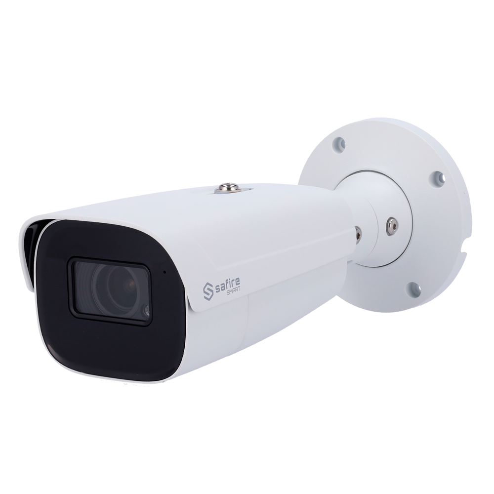 Safire Smart Cámara Bullet IP gama I1 AI Avanzado color blanco 12 MP, 2.8 ~ 12 mm Motorizada, WiFi, PoE SF-IPB585ZA-12I1