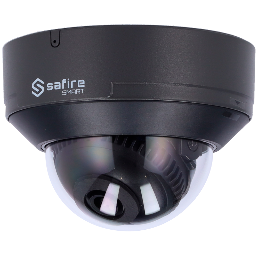 Safire Smart Cámara Domo IP gama E1 Inteligencia Artificial color gris 4 MP, 2.8 mm, WiFi, PoE SF-IPD040A-4E1-GREY