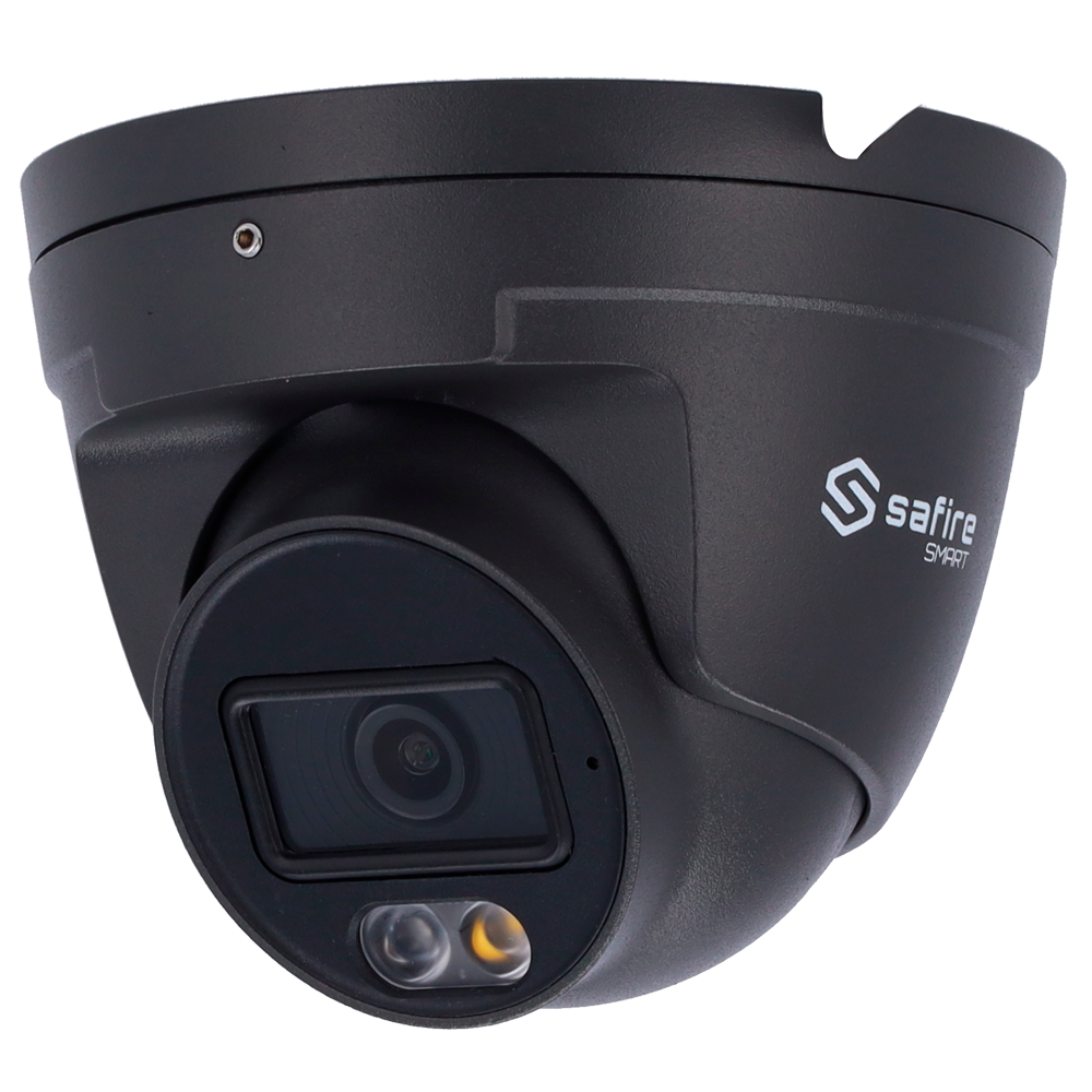 Safire Smart Cámara Turret IP gama E1 IA color gris 4 MP, 2.8 mm, WiFi, PoE SF-IPT020A-4E1-DL-GREY