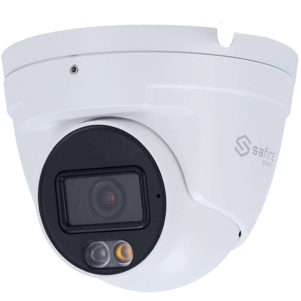 Safire Smart Cámara Turret IP gama I1 AI Avanzada y DualLight color blanco 4 MP, 2.8 mm, WiFi, PoE SF-IPT020A-4I1-DL