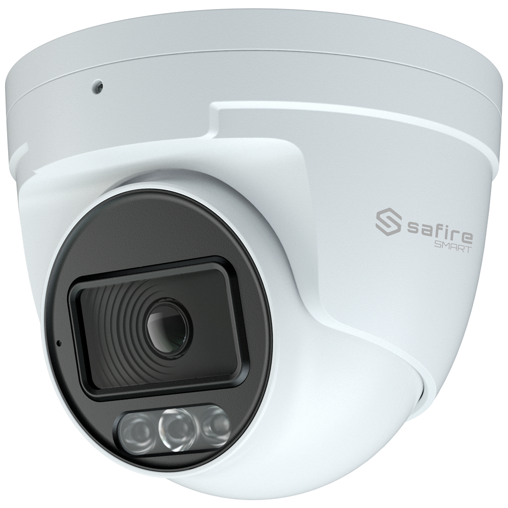 Safire Smart cámara Turret IP gama I1 con AI color blanco 4 MP, 2.8 mm, WiFi, PoE SF-IPT020A-4I1-NIGHTPRO