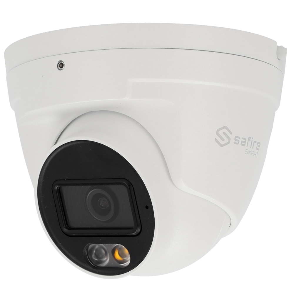 Safire Smart Cámara Turret IP gama B1 con luz dual color blanco 6 MP, 2.8 mm, WiFi, PoE SF-IPT020A-6B1-DL
