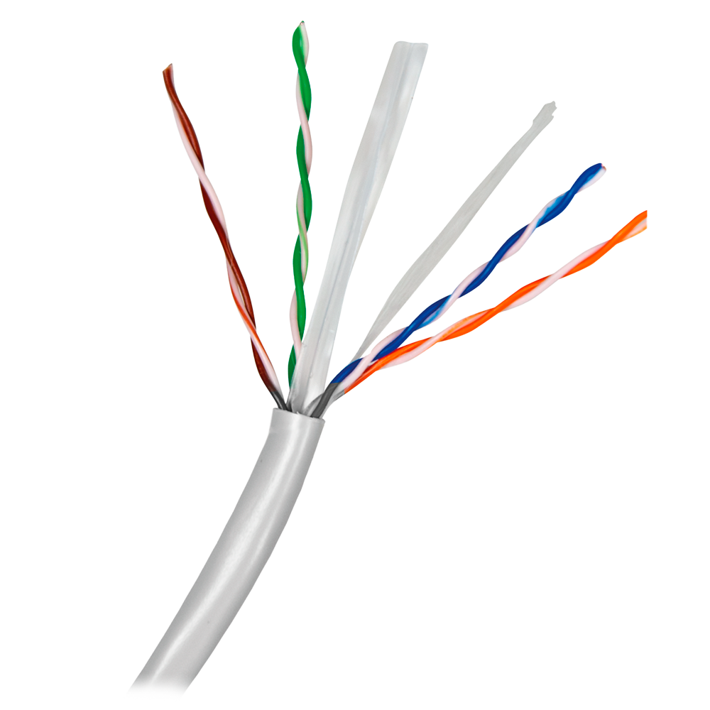 Safire Cable UTP categoría 6 color blanco-gris SF-UTP6-100-23AWG-G