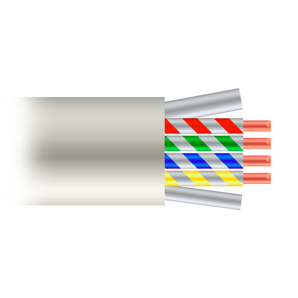 Safire Cable UTP categoría 6 color blanco-gris SF-UTP6-100-H-23AWG-G