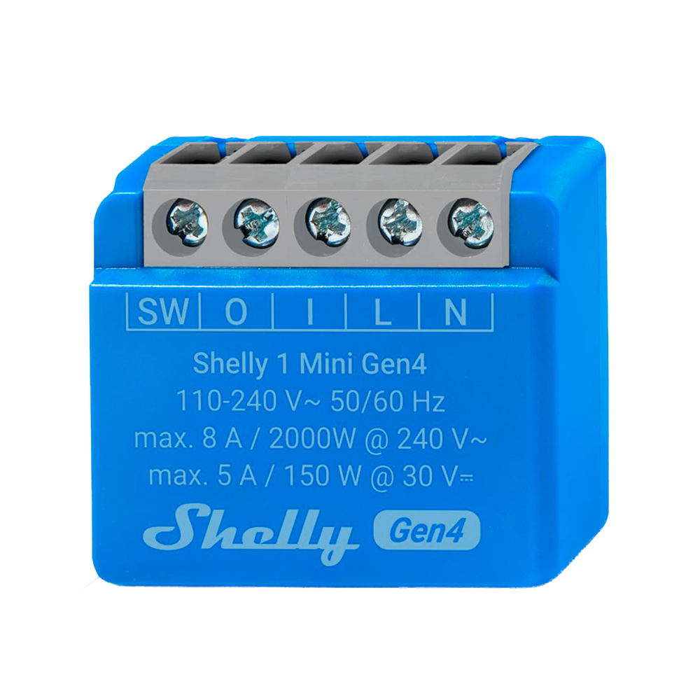 Shelly Relé Shelly 1 Mini Gen4 Controlador Inteligente SH-1-MINI-GEN4