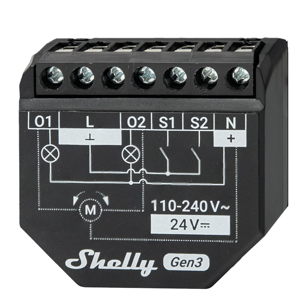 Shelly Relé Shelly 2PM Gen3 Controlador de persianas / toldos SH-2PM-GEN3