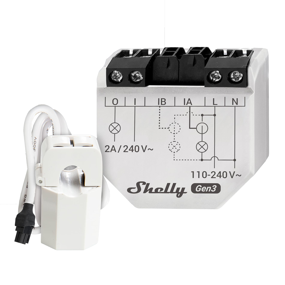 Shelly EM Gen3 + 50A Medición de 2 canales / Pinza 50A Incluida SH-EM-GEN3-50A