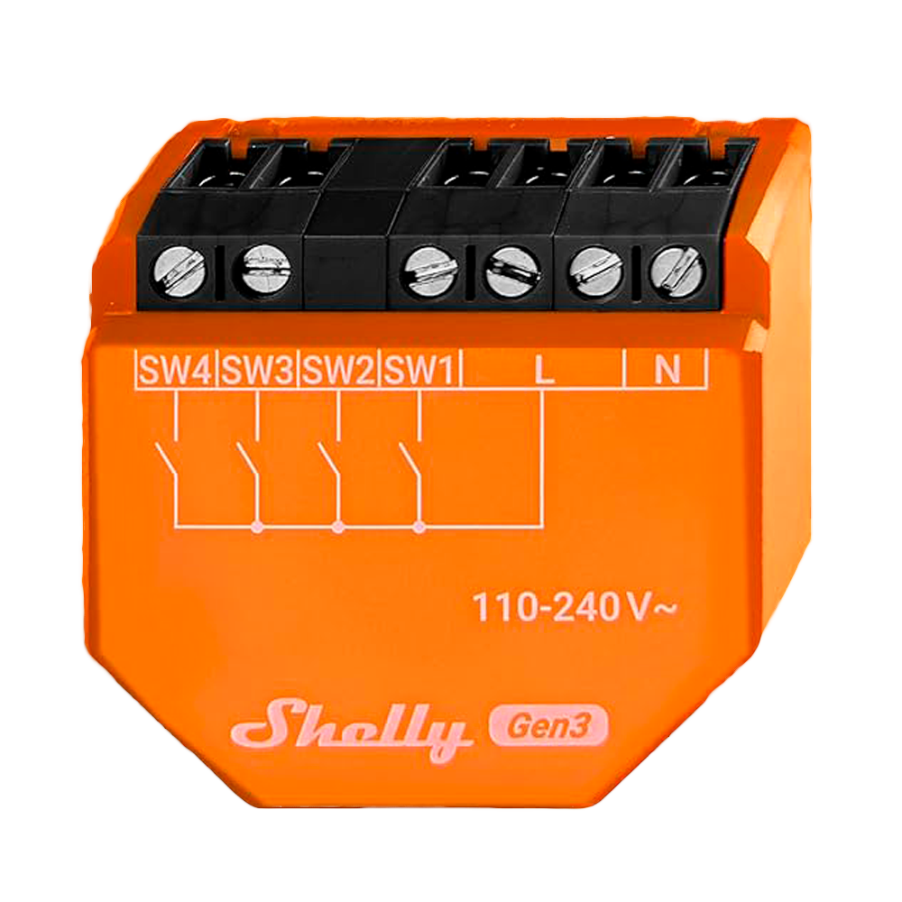 Shelly i4 Gen3 4 Entradas Digitales / Escenas / Multi SH-I4-GEN3