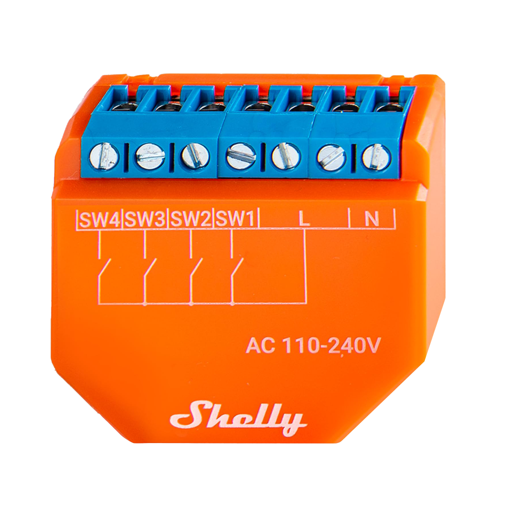 Shelly Plus i4 4 Entradas Digitales / Escenas / Multi SH-PLUS-I4