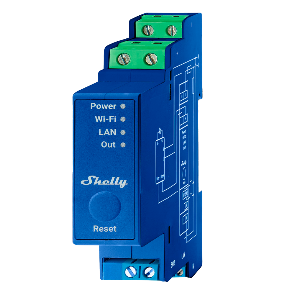 Shelly Pro Dimmer 0/1 10V PM SH-PRO-DIMMER-01-10V-PM