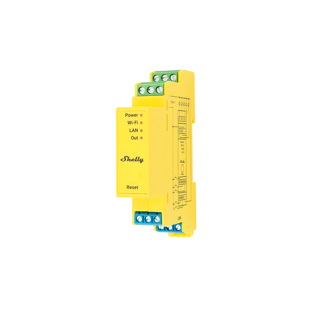 Shelly Pro RGBWW PM Control de tiras LED RGBWW / Carril DIN SH-PRO-RGBWW-PM