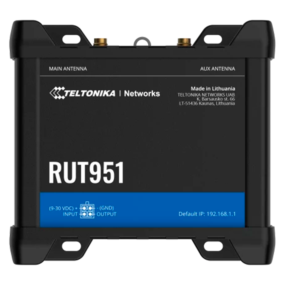 Teltonika Router Industrial 4G LTE Cat 4 (150/50 Mbps) TK-RUT951