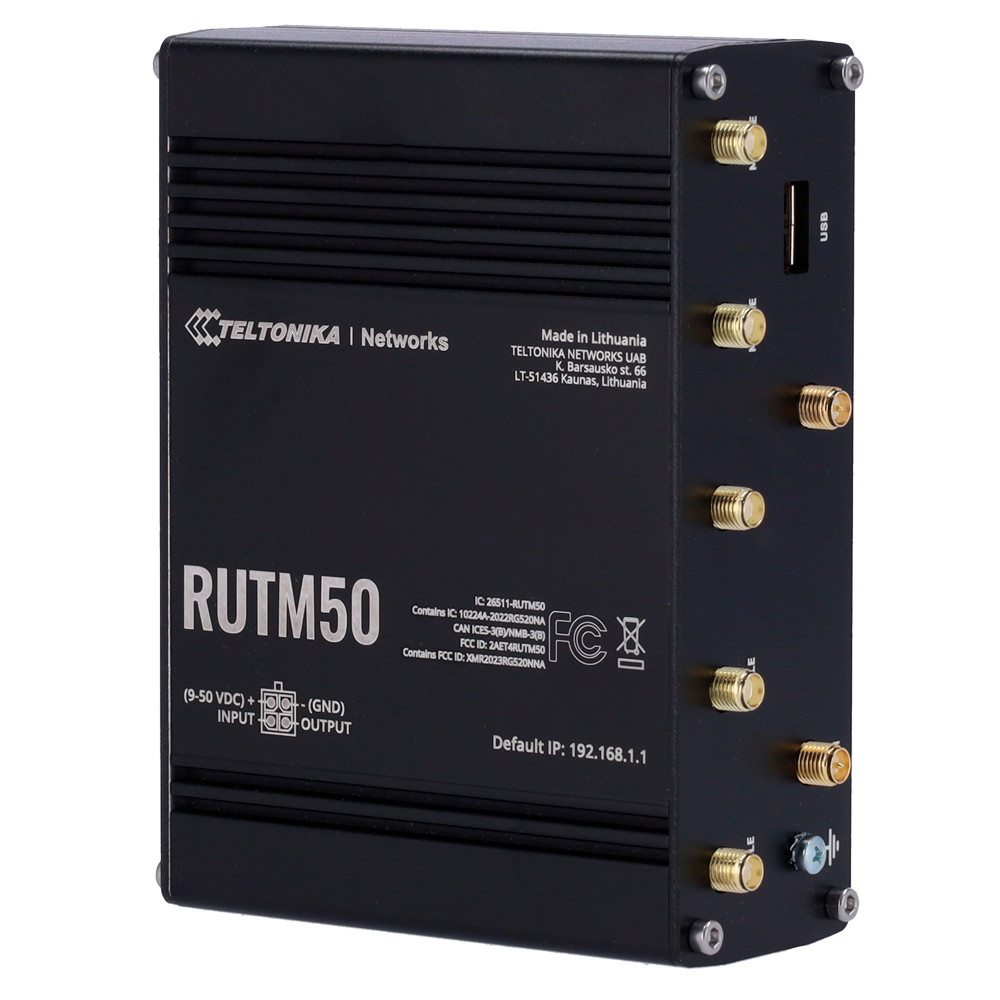 Teltonika Router Industrial 5G Sub 6GHz de alta velocidad TK-RUTM50