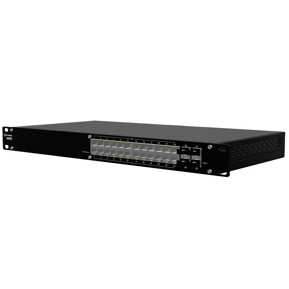 Teltonika Switch PoE Capa 3 24 puertos PoE Gigabit+ 4 SFP Gigabit TK-SWM282