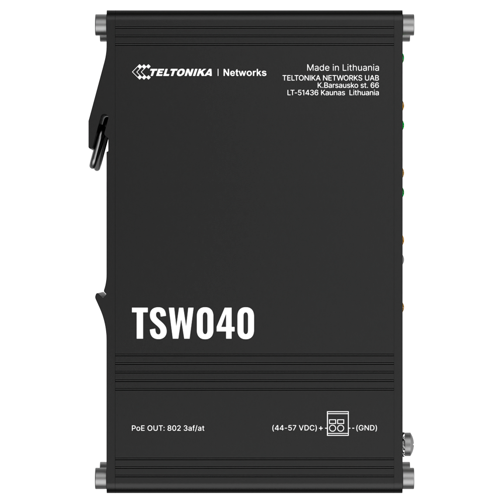Teltonika Switch PoE No gestionable Industrial TK-TSW040