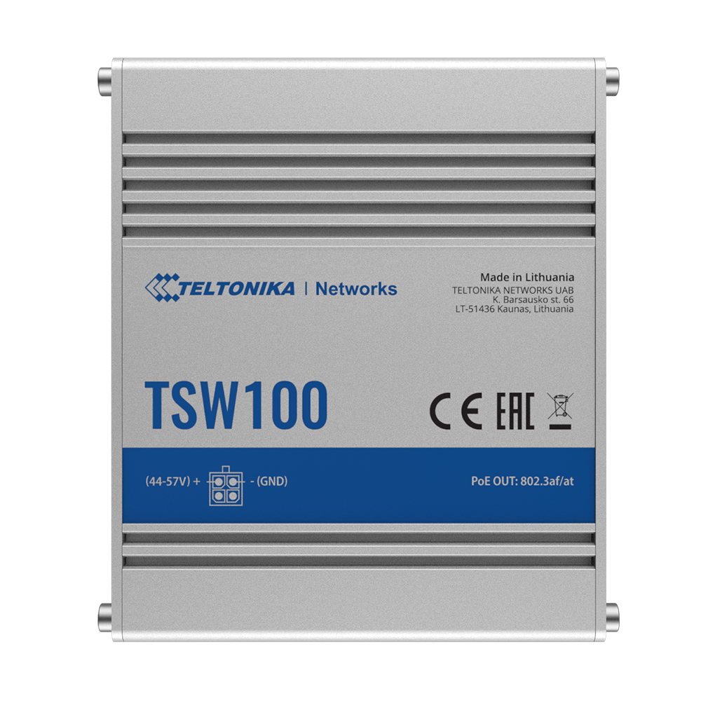 Teltonika Switch PoE No gestionable Industrial TK-TSW100