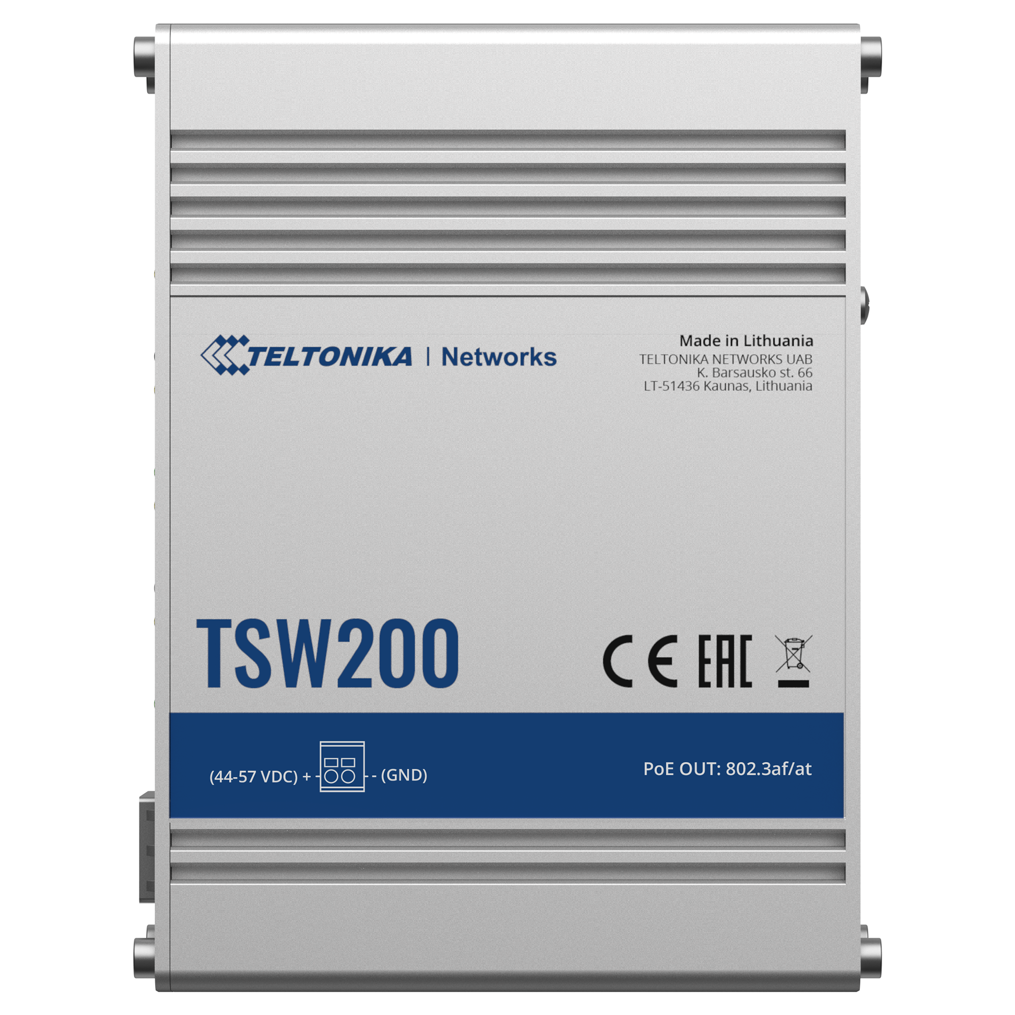 Teltonika Switch PoE No gestionable Industrial TK-TSW200