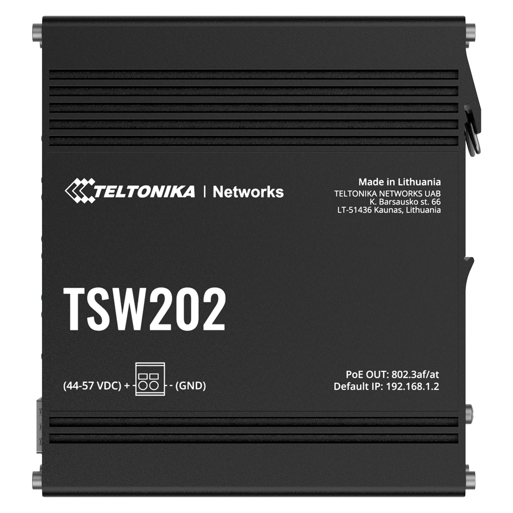 Teltonika Switch PoE Gestionable Industrial TK-TSW202