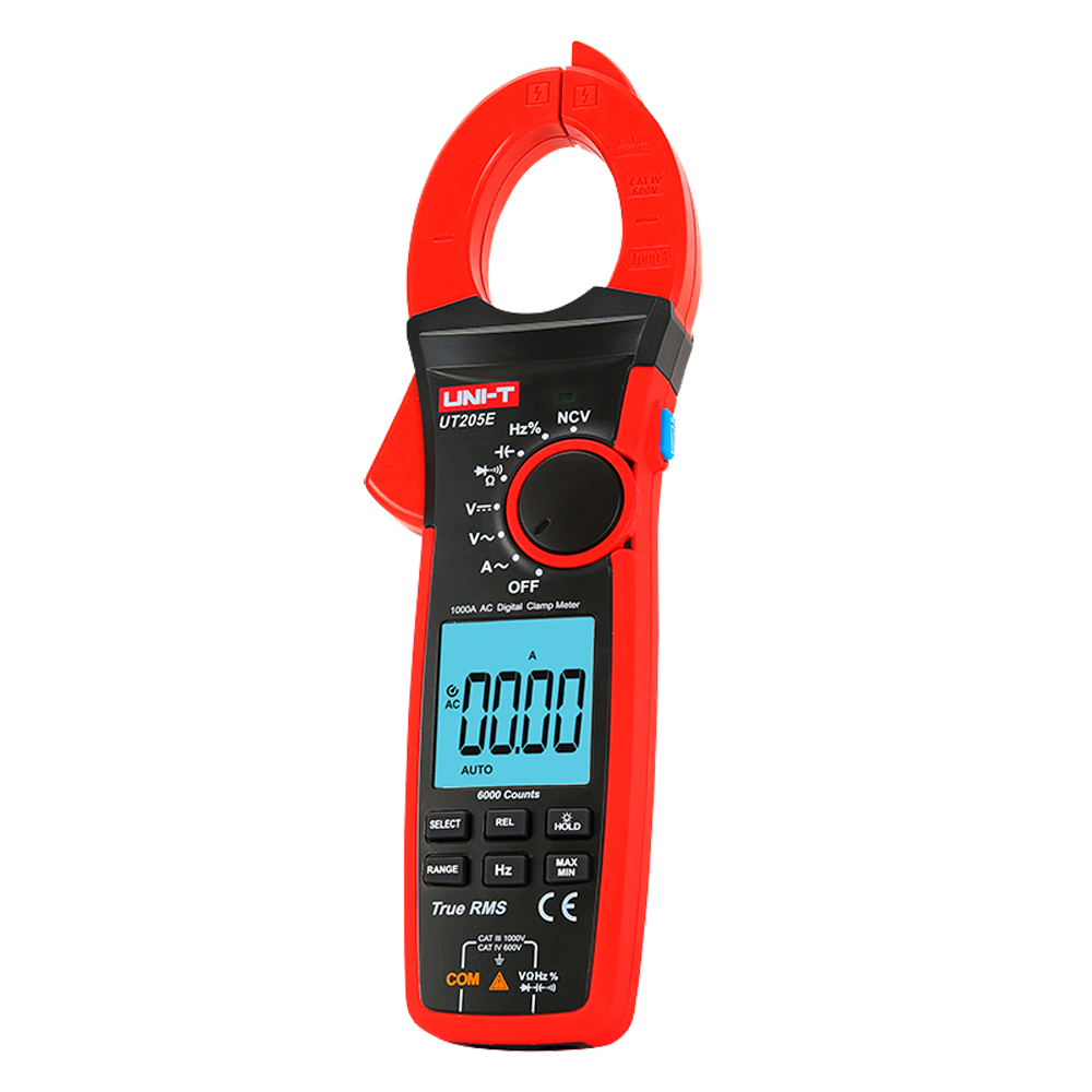 Uni-T Pinza amperimétrica LCD Medición en DC hasta 1000V UT205E