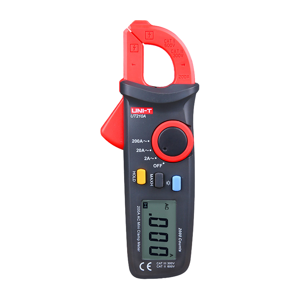 Uni-Trend Mini pinza amperimétrica Pantalla LED de hasta 2000 cuentas UT210A