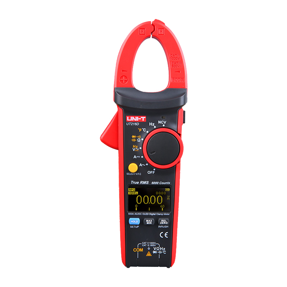Uni-Trend Pinza amperimétrica OLED Medición en DC hasta 1000V y 600A UT216D
