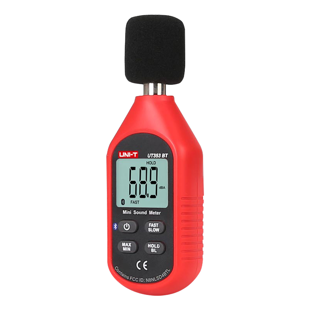 Uni-Trend Medidor de nivel de sonido Capta ruido hasta 130 dB con rápida respuesta UT353-BT