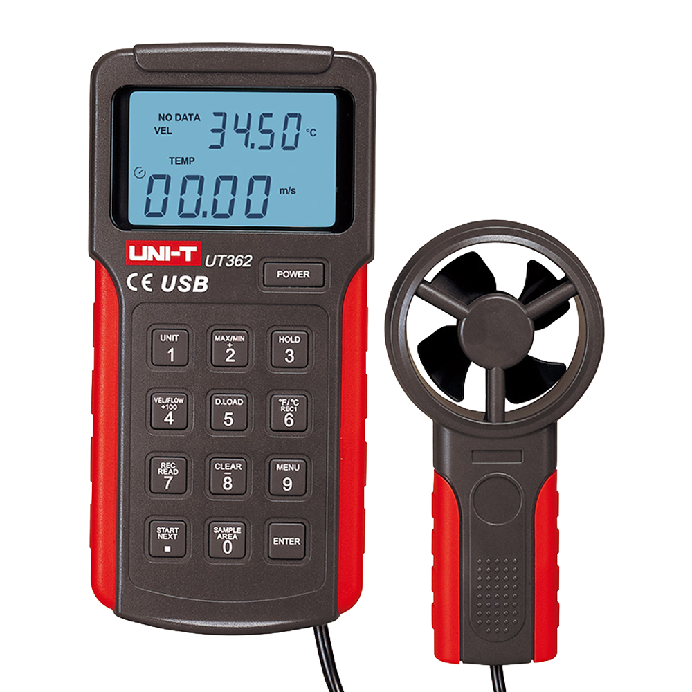 Uni-Trend Anemómetro tipo Split Sensor de velocidad del viento de alta precisión UT362
