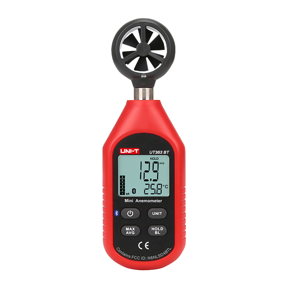 Uni-Trend Anemómetro de mano Sensor de velocidad del viento de alta precisión UT363-BT