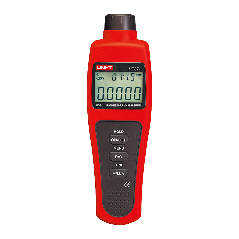 Uni-Trend Tacómetro digital de mano Hasta 99999 RPM UT371