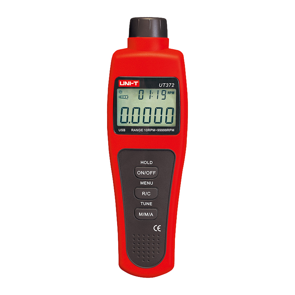 Uni-Trend Tacómetro digital de mano Hasta 99999 RPM UT372