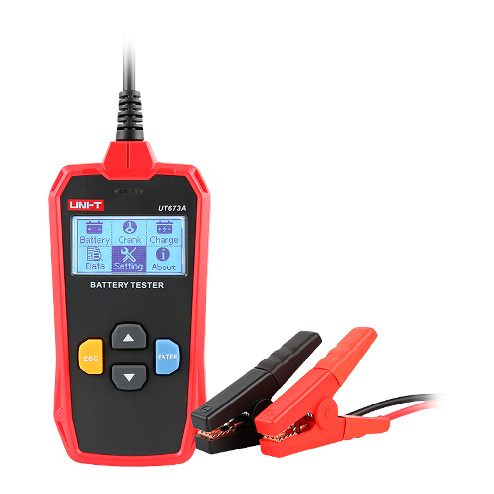 Uni-Trend Tester de baterías Mide capacidad, voltaje, resistencia y estado UT673A