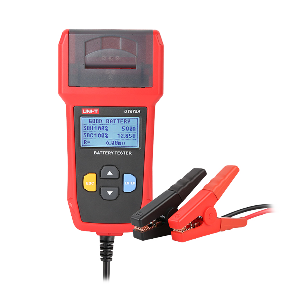 Uni-Trend Tester de baterías Mide capacidad, voltaje, resistencia y estado UT675A