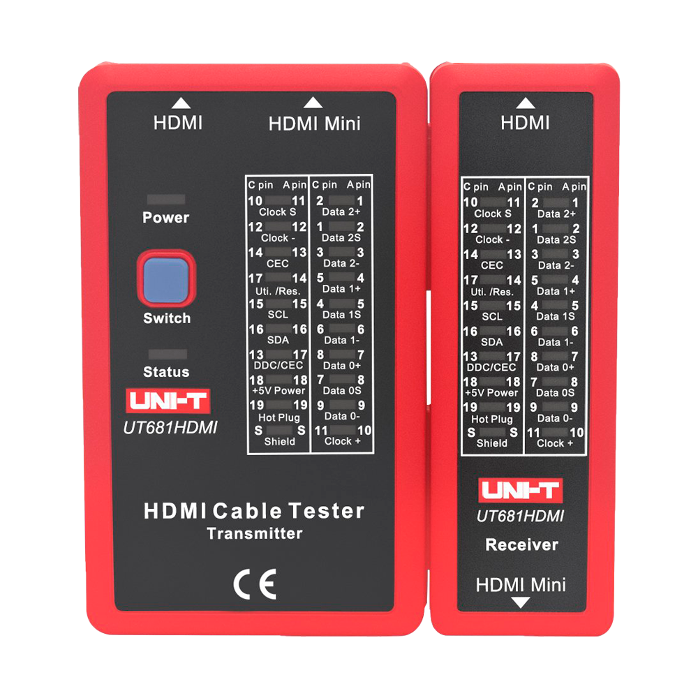 Uni-Trend Tester de cables Comprobación de estado cables HDMI/MINI UT681HDMI