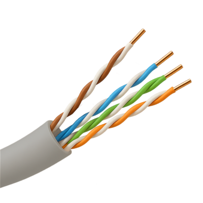 Safire Caable UTP Categoría 5E Conductor OFC,100% cobre color blanco-gris UTP5E-305-BC-PVC-Eca