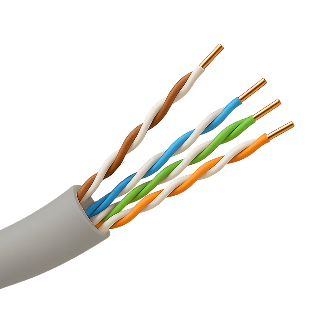 Safire Caable UTP Categoría 5E Conductor OFC,100% cobre color blanco-gris UTP5E-305-BC-PVC-Eca