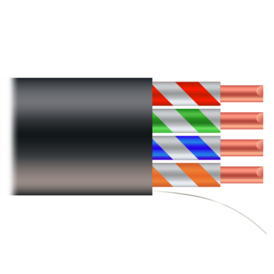 Safire Cable UTP Categoría 5E color negro UTP5E-500-OUTDOOR