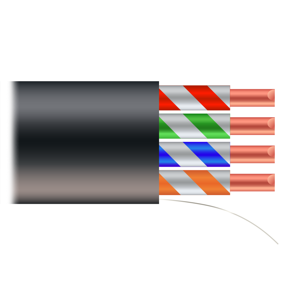Safire Cable UTP Categoría 5E color negro UTP5E-500-OUTDOOR