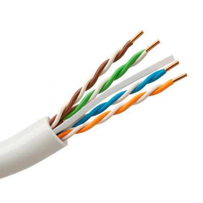 CCTV & Alarmas Cable UTP rígido libre de halógenos color blanco-gris UTP6-305-BC-LSZH-Dca
