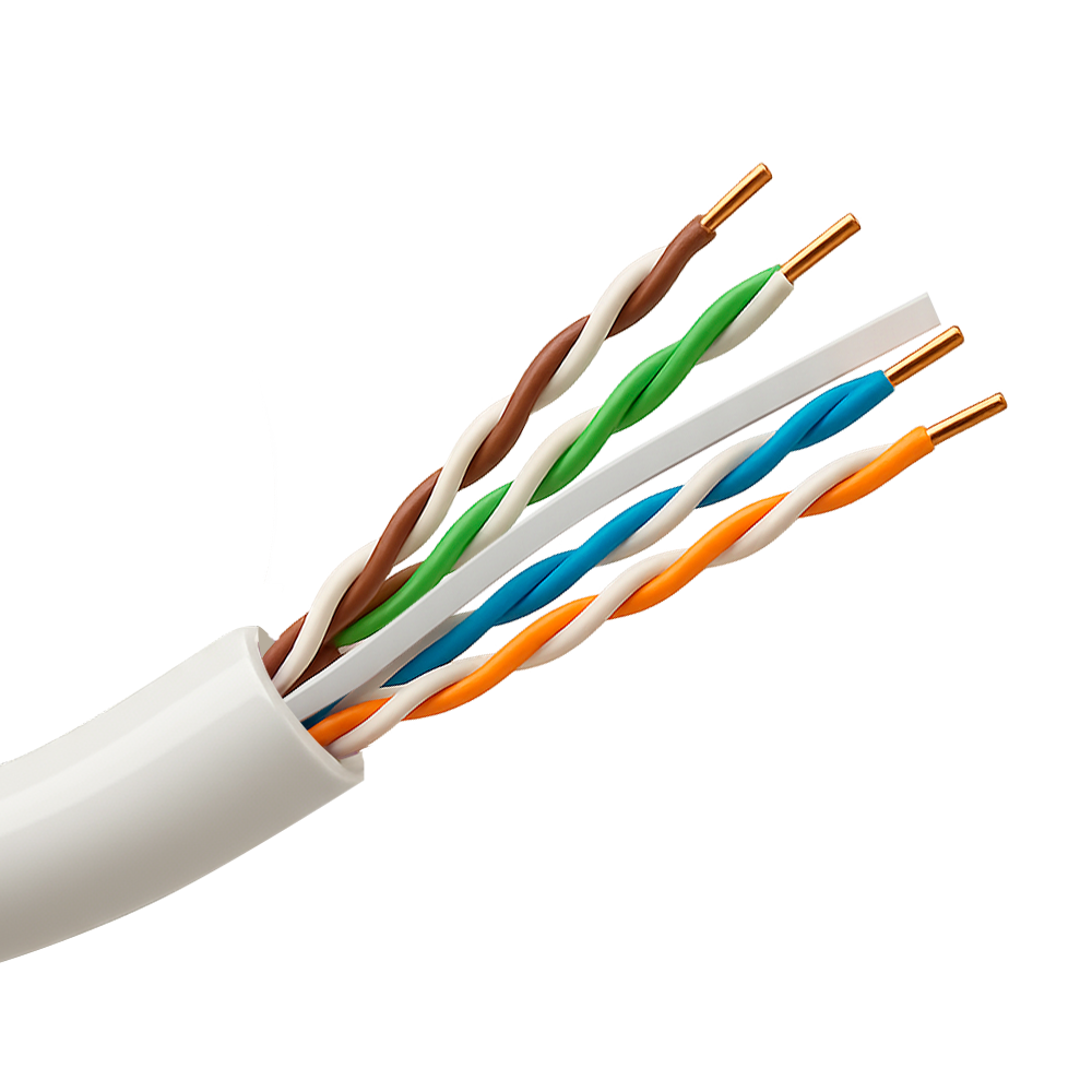 Safire Cable UTP rígido libre de halógenos color blanco-gris UTP6-305-BC-LSZH-Dca