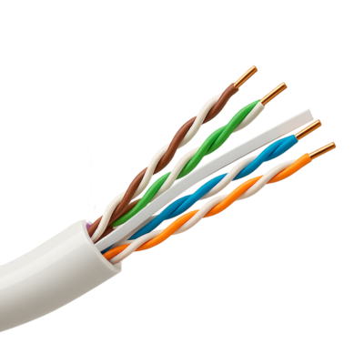 Safire Cable UTP rígido de exterior color blanco-gris UTP6-305-BC-OUTDOOR-BW
