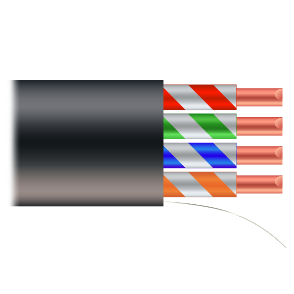 Safire Cable UTP Categoría 6 color negro UTP6-500-OUTDOOR-CCA