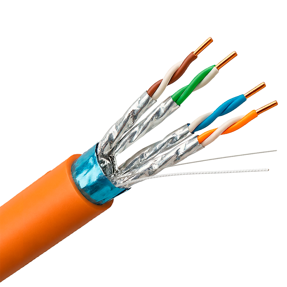 Uniview cable FTP categoría 6A color naranja UV-FTP6A-300-BC23AWG-DCA-R-O