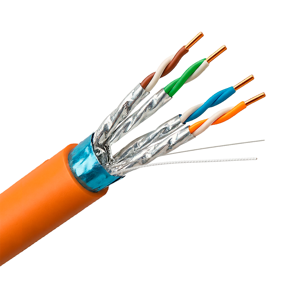 Uniview cable F/FTP categoría 6A color naranja UV-F/FTP6A-300-BC23AWG-DCA-R-O