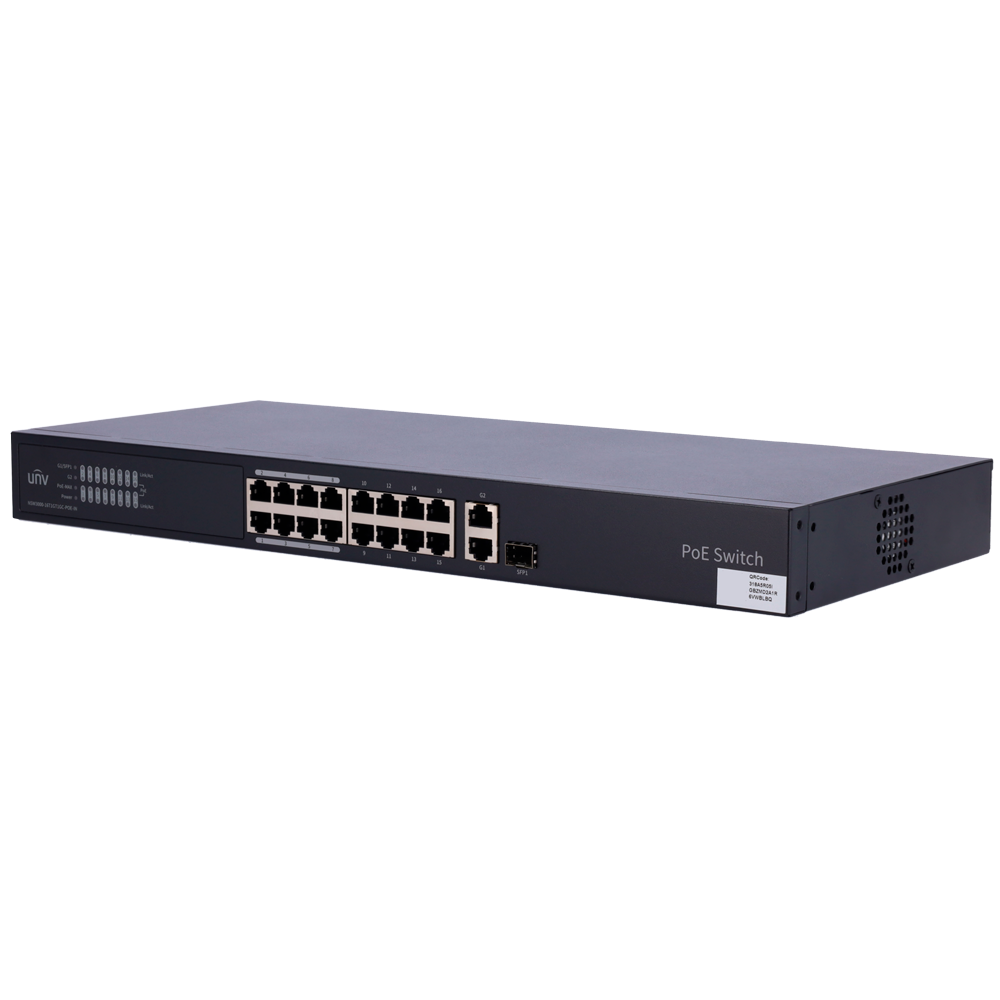 Uniview Switch PoE Cloud Gestionable Capa 2 UV-NSW3000-16T1GT1GC-POE-IN