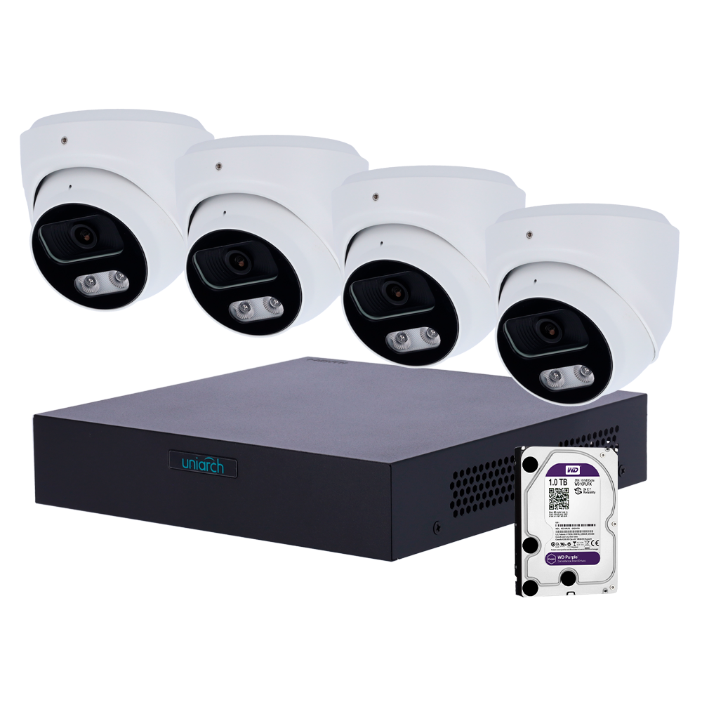 Uniview Kit de Videovigilancia Uniarch UV-NVRKIT108T-4
