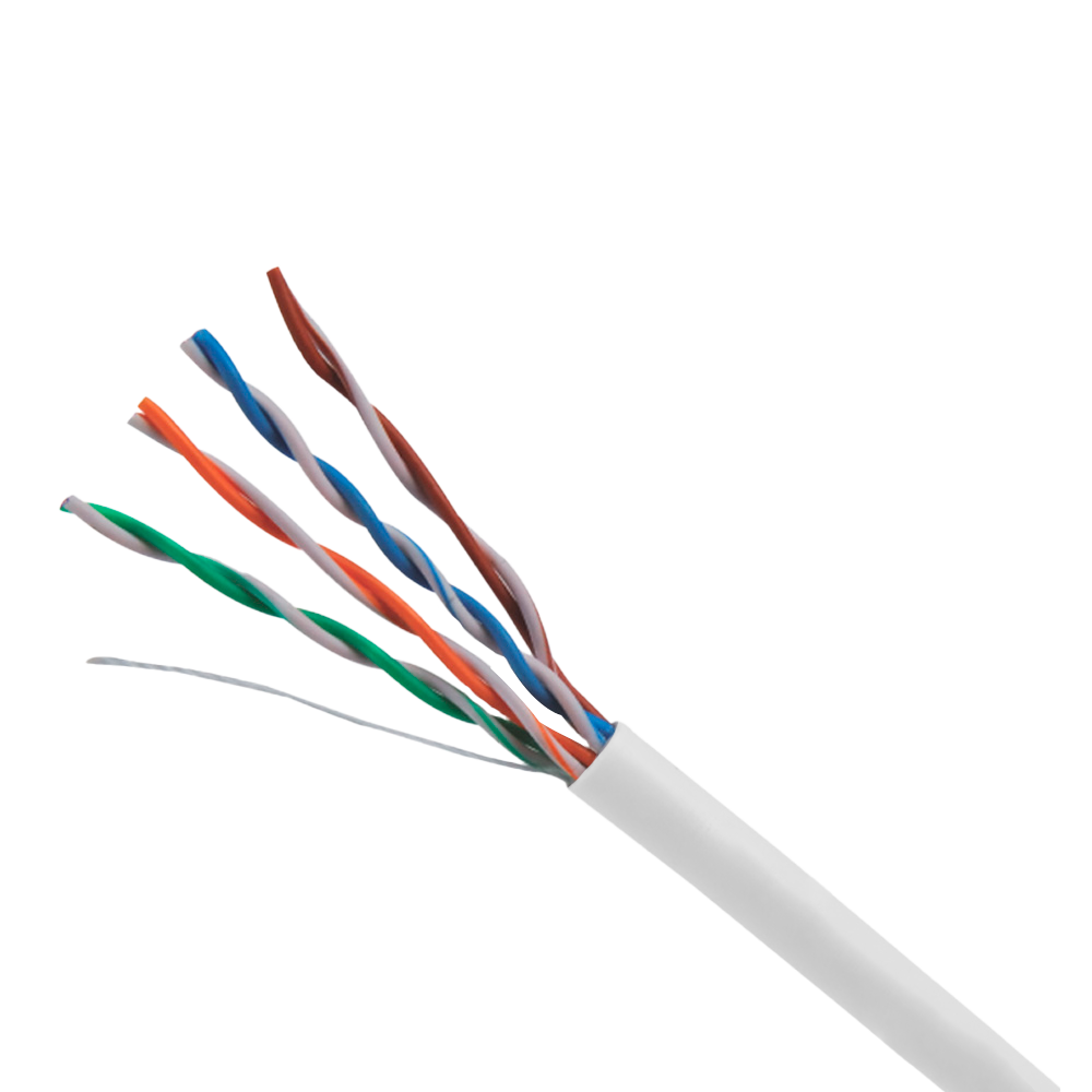 Uniview cable UTP categoría 5E, color blanco-gris UV-UTP5E-300-BC24AWG-DCA-B-W