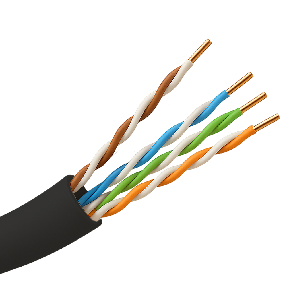 Uniview Cable UTP Categoría 5E color negro UV-UTP5E-305-BC-OUTDOOR
