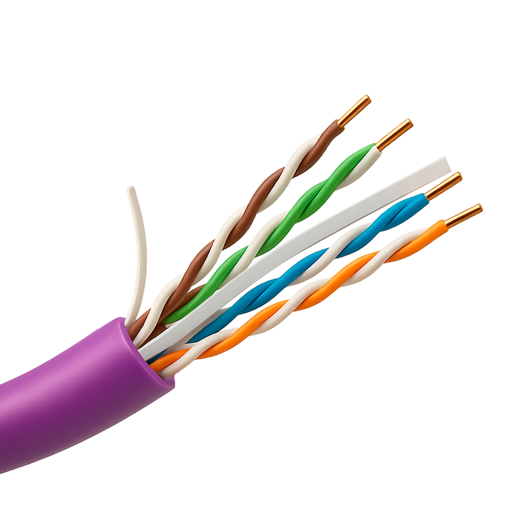 Uniview Cable UTP categoría 6 color morado UV-UTP6-300-BC24AWG-B2CA-R-V
