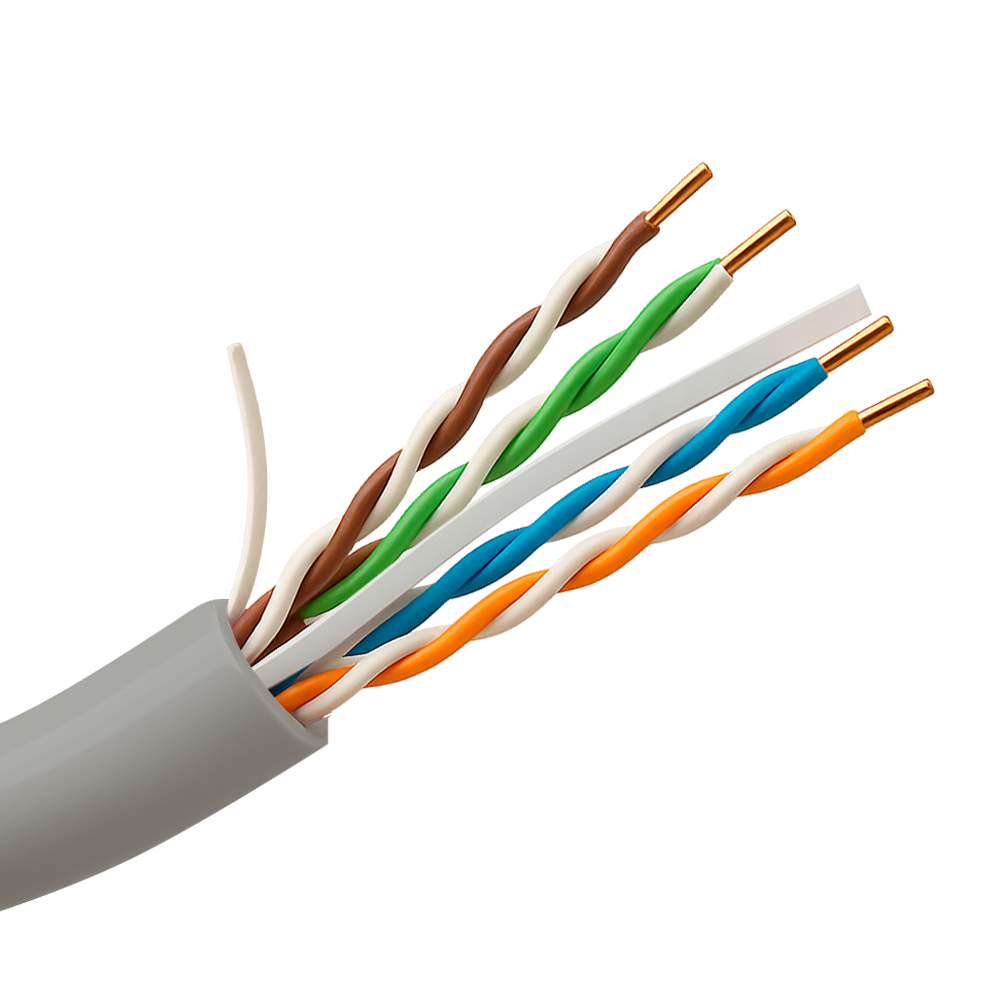 Uniview cable UTP categoría 6 color blanco-gris UV-UTP6-300-BC24AWG-DCA-B-W